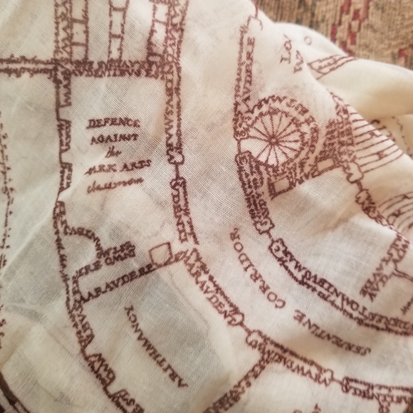 Marauder's Map Harry Potter wearable scarf vintage look - Picture 8 of 9